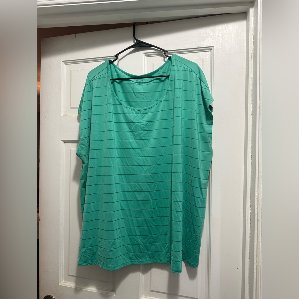 ZELOS Teal Short Sleeve Women's Tee
